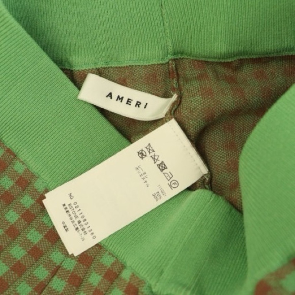 Ameri Green & Brown Gingham Checkered Pants Size … - image 3